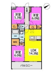 ボルドーV番館の物件間取画像